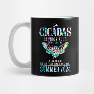 the cicadas reunion tour summer 2024 brood XIII XIX tie dye Mug